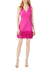 Donna Ricco Sleeveless V-neck Cupcake Dress In Pink