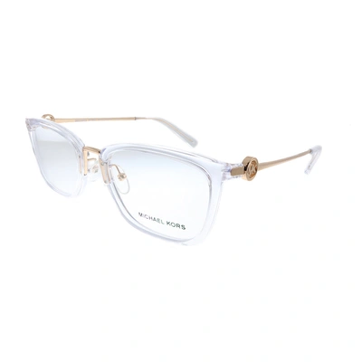 Michael Kors Captiva Mk 4054 3105 52mm Womens Rectangle Eyeglasses 52mm In White