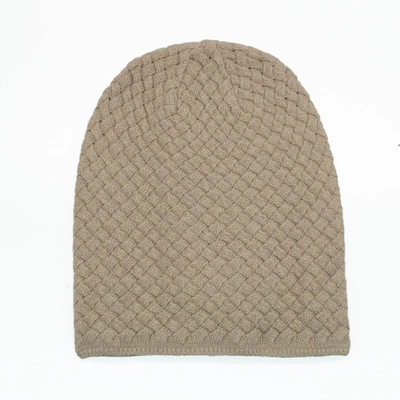 Portolano Slouchy Hat In Basket Weave In Beige