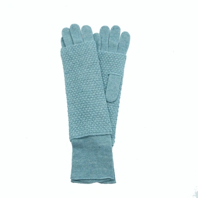 Portolano Two In One Gloves And Armwarmer In Blue