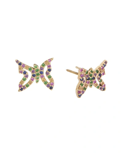 Lana Jewelry 14k 0.35 Ct. Tw. Butterfly Earrings In Blue