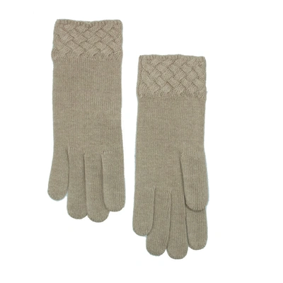 Portolano Gloves With Basket Weave Cuff In Green