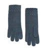 Portolano Gloves With Basket Weave Cuff In Blue