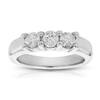 Vir Jewels 1 Cttw Diamond 3 Stone Ring 14k White Gold In Silver