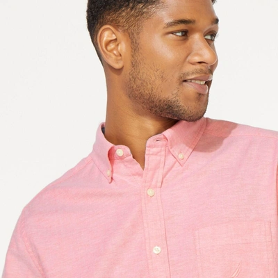 Nautica Men's Classic-fit Stretch Solid Oxford Button-down Shirt In Dreamy Coral