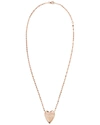 Lana Jewelry 14k Rose Gold 0.14 Ct. Tw. Diamond Taken Heart Necklace In White