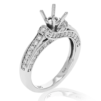 Vir Jewels 1 Cttw Semi Mount Diamond Engagement Ring 14k White Gold Round Bridal In Silver
