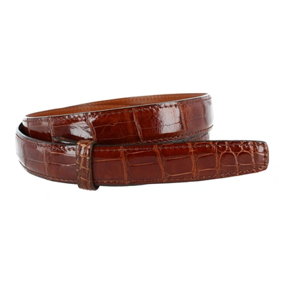 Trafalgar Genuine Alligator 25mm Compression Belt Strap In Brown