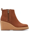 TOMS RAVEN WOMENS SUEDE WATER RESISTANT ANKLE BOOTS