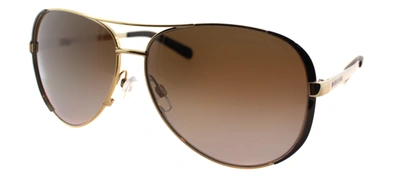 Michael Kors Chelsea Mk 5004 1014t5 Womens Aviator Sunglasses In Brown