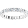Pompeii3 1 1/2ct T. W. Natural Diamond Certified Eternity Ring Wedding Band 14k White Gold In White