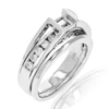 Vir Jewels 1/2 Cttw Diamond Semi Mount Wedding Bridal Set 14k White Gold Princess In Silver