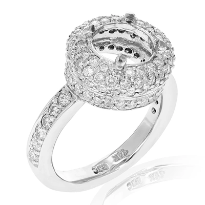 Vir Jewels 1 Cttw Diamond Semi Mount Engagement Ring 14k White Gold Round Bridal In Silver