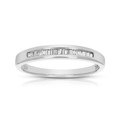 Vir Jewels 1/4 Cttw Baguette Diamond Wedding Band In 14k White Gold In Silver