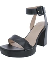Naturalizer Jaselle Womens Leather Ankle Strap Heels In Black