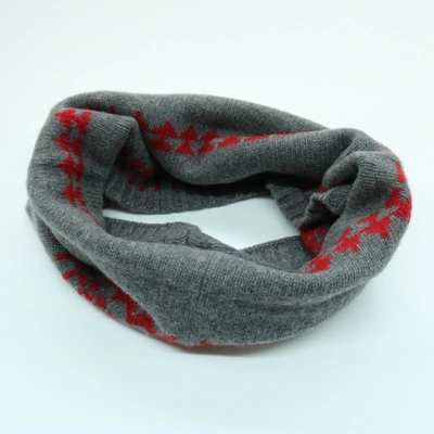 Portolano Cashmere Neck Warmer In Nordic Design In Grey