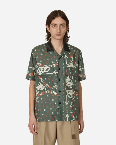 Sacai X Eric Haze Printed Shirt In Green