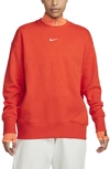 Nike Phoenix Oversized Fleece Sweatshirt In Orange