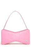 Mach&mach Lg Bow Leather Baguette Top Handle Bag In Pink