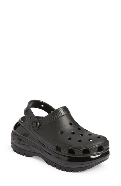 Crocs Classic Mega Crush Platform Clog In Black
