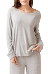 COZY EARTH COZY EARTH RIB LONG SLEEVE KNIT PAJAMA TOP