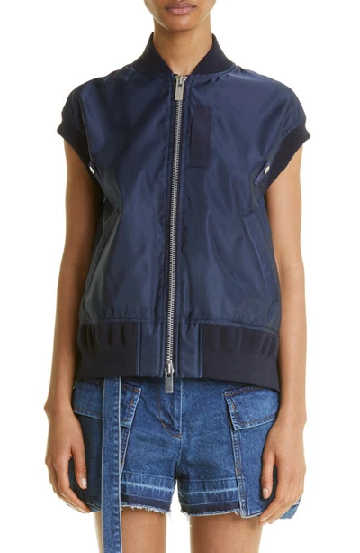 Sacai Ma-1 Nylon Utility Vest In Navy