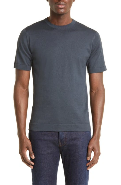 John Smedley Belden Slim-fit Sea Island Cotton T-shirt In Grey