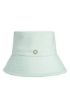 Loro Piana Zita Linen Bucket Hat In Aquamarine