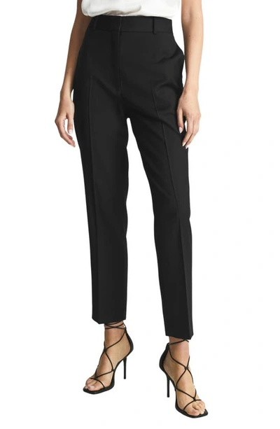 Reiss Haisley Slim-leg Wool-blend Trousers In Black