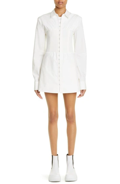 Dion Lee White Hook Tube Shirt Dress In Neutrals