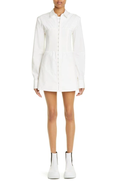 Dion Lee White Hook Tube Shirt Dress In Ivory