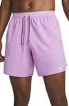 Nike Men's Stride Dri-fit 7" Unlined Running Shorts In Purple