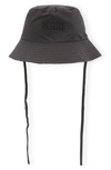 Ganni Printed Ripstop Bucket Hat In Phantom
