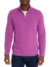 Robert Graham Men's Speilberg Quarter-zip Pullover In Purple