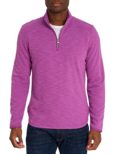 Robert Graham Men's Speilberg Quarter-zip Pullover In Purple