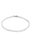 Monica Vinader Sterling Silver Paperclip Chain Bracelet In Sterling Silver