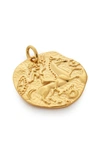 Monica Vinader Gold Goddess Coin Pendant In 18ct Gold Vermeil On Sterling