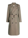 Maison Margiela Gray Double-breasted Trench Coat In Brown