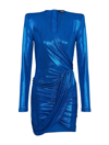 BALMAIN GLITTERED RUCHED DRESS