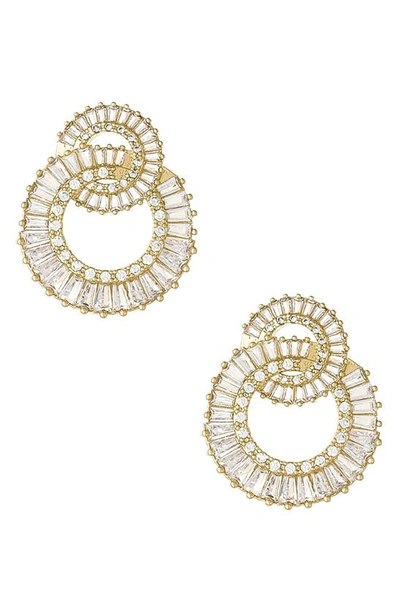 ETTIKA ROTATING CIRCLE STUD EARRINGS