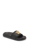 Versace Medusa Head Plaque Slides In Black