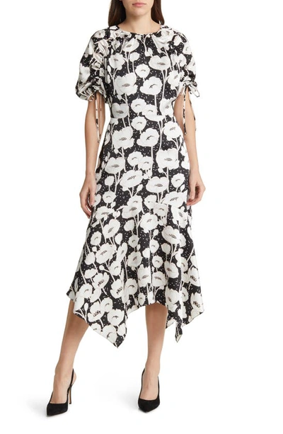 Ted Baker Abriee Puff Sleeve Midi Dress In White