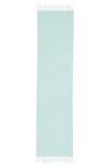 Loro Piana Cashmere Sciarpa Grande Fringe-trim Scarf In Aquamarine