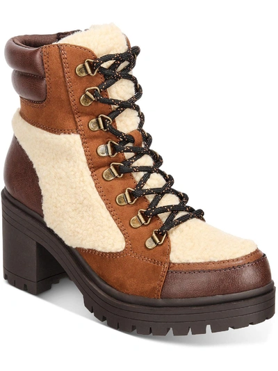 Sun + Stone Cookie  Womens Zipper Pull On Booties In Brown