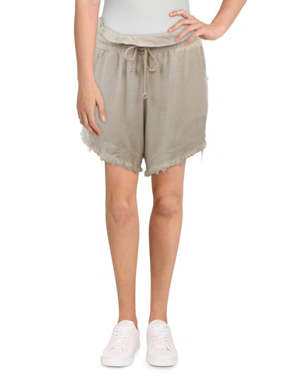 Blanknyc Away From Here Womens Frayed Hem Distressed Casual Shorts In Grey