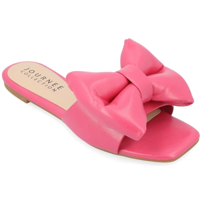 Journee Collection Tru Comfort Foam Fayre Bow Flat In Pink