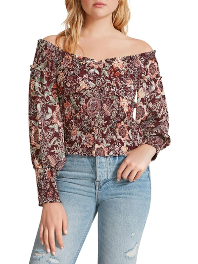 Bb Dakota By Steve Madden Helena Womens Floral Short Crop Top In Multi