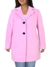 Sam Edelman Womens Lightweight Cold Weather Wool Coat In Pink