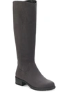Style & Co Graciee Womens Faux Leather Tall Knee-high Boots In Grey