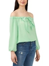 RILEY & RAE MAYBELLE WOMENS OFF THE SHOULDER BOW BLOUSE